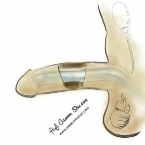 The inflatable penile implant has three components: erection cylinders in the penis, a pump in the scrotum and a reservoir in the abdomen. It is soft at the regular state. Squeeze the pump of the inflatable penile prosthesis to get an erection that lasts as long as you need